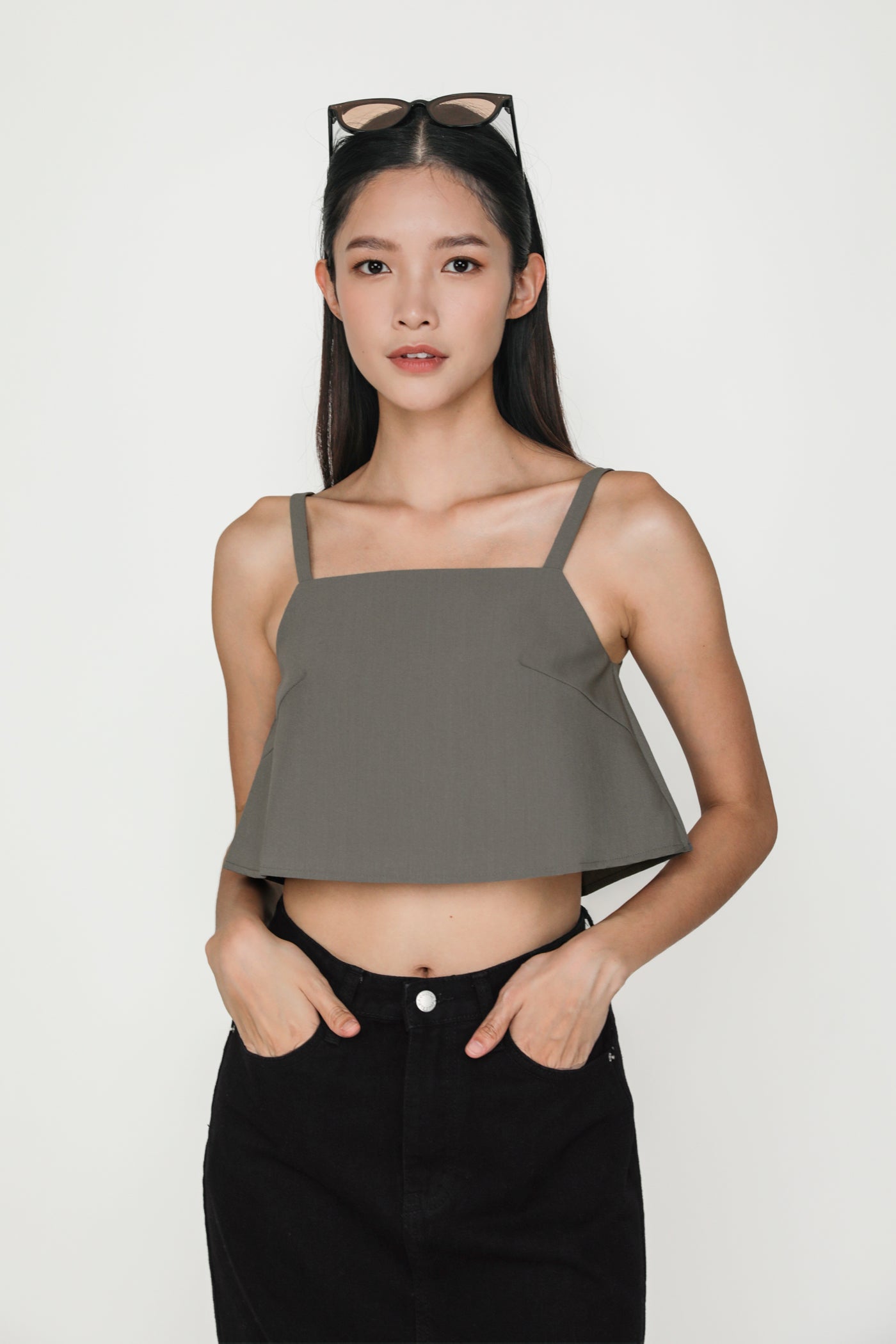 Zoey Basic Flare Crop Top – The Tinsel Rack